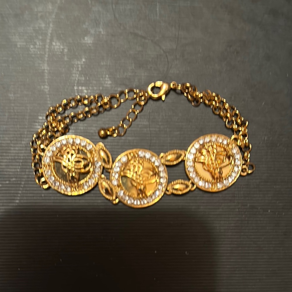 Elegant Gold plated Bracelet with Intricate Design